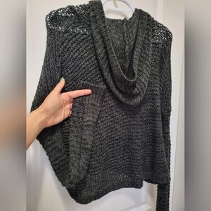 Knit Layering Sweater in Charcoal Gray LG